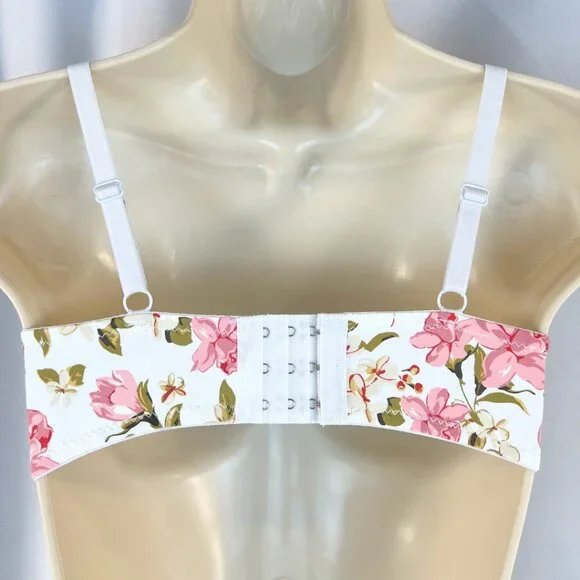 VS Bombshell Inspired Adds 2 Cups Ultimate Pushup Bra 36C White Floral - Picture 5 of 5
